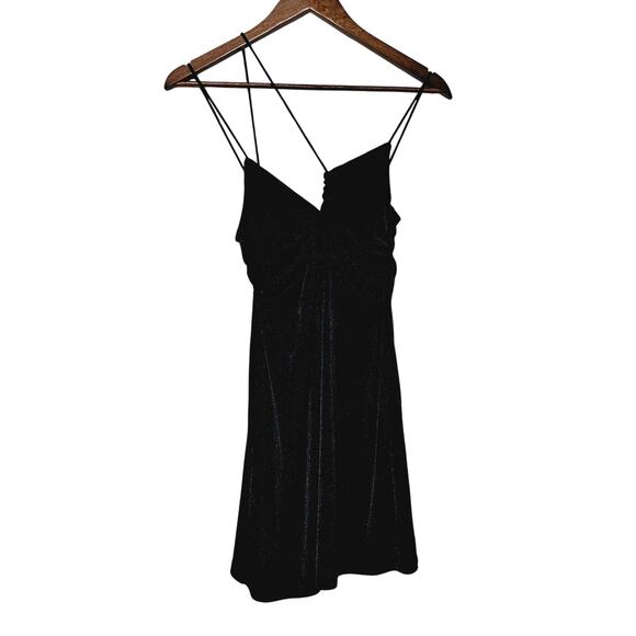 Juniper Blu Y2K Black Mini Dress Size S Spaghetti Strap Keyhole Party Club - Picture 5 of 8